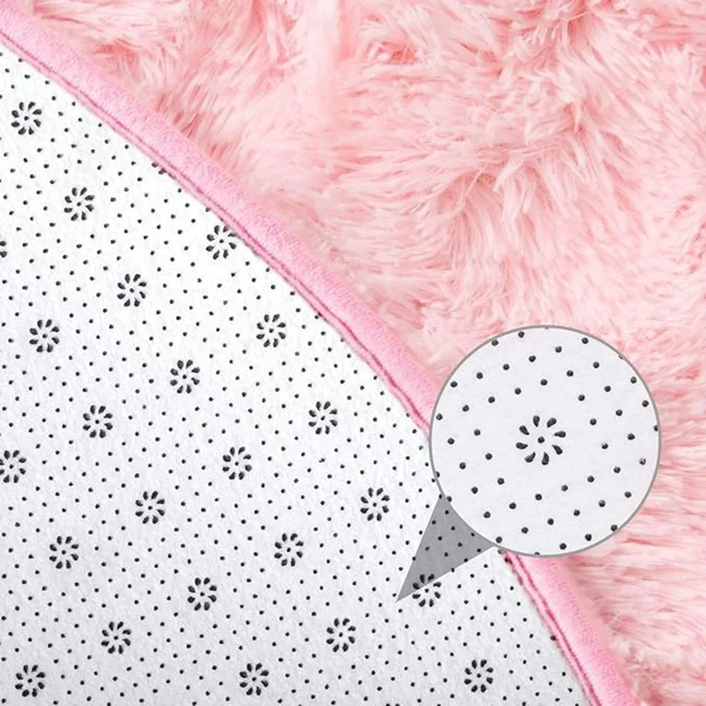 Tappeto Morbido Rotondo in Peluche – Fluffy & Decorativo per Salotto, Camera da Letto o Cameretta