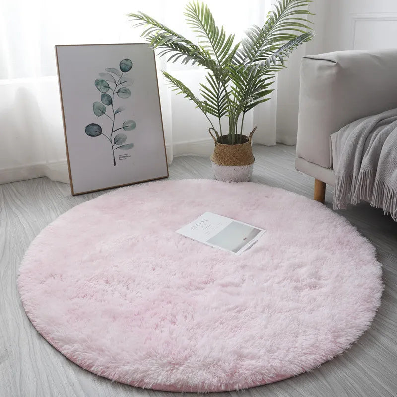 Tappeto Morbido Rotondo in Peluche – Fluffy & Decorativo per Salotto, Camera da Letto o Cameretta