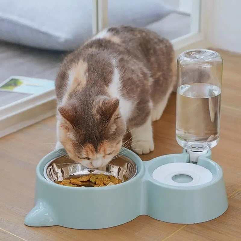 Ciotola 2 in 1 per Cani e Gatti con Dispenser d’Acqua Automatica – Antiscivolo e Facile da Pulire